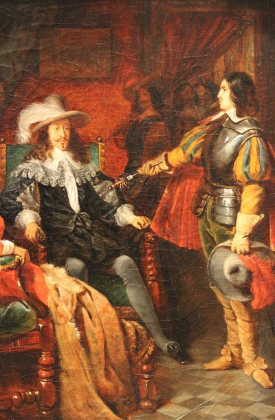 Cinq-Mars Returning His Sword to Louis XIII by Claudius Jacquand